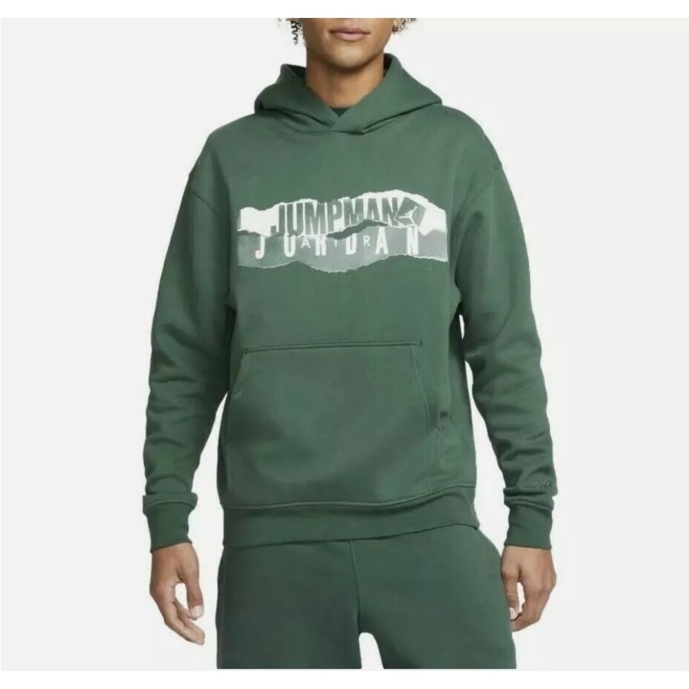 Y2K- Jordan Jumpman Nike Air Green Sweatshirt Hoodie DH-5481-333 L